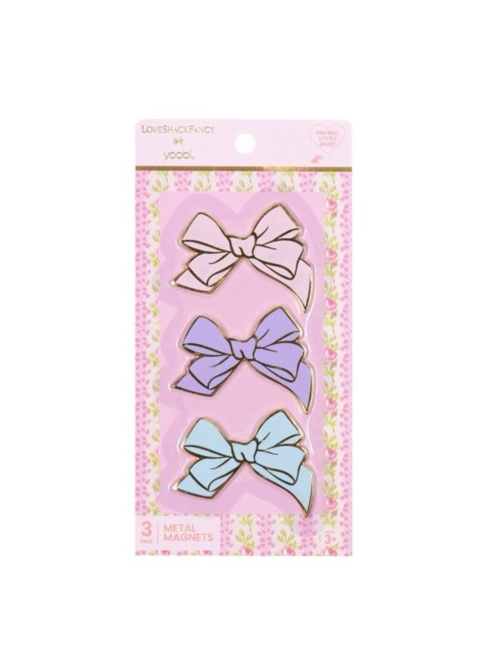 NWT LoveShackFancy x Target | Yoobi Bows Enamel Magnet Set of 3